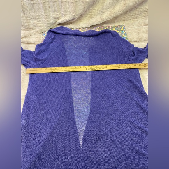 J Jill Cardigan Sweater Duster Lightweight Linen Blend Open Front Tight Knit XL - Picture 12 of 14